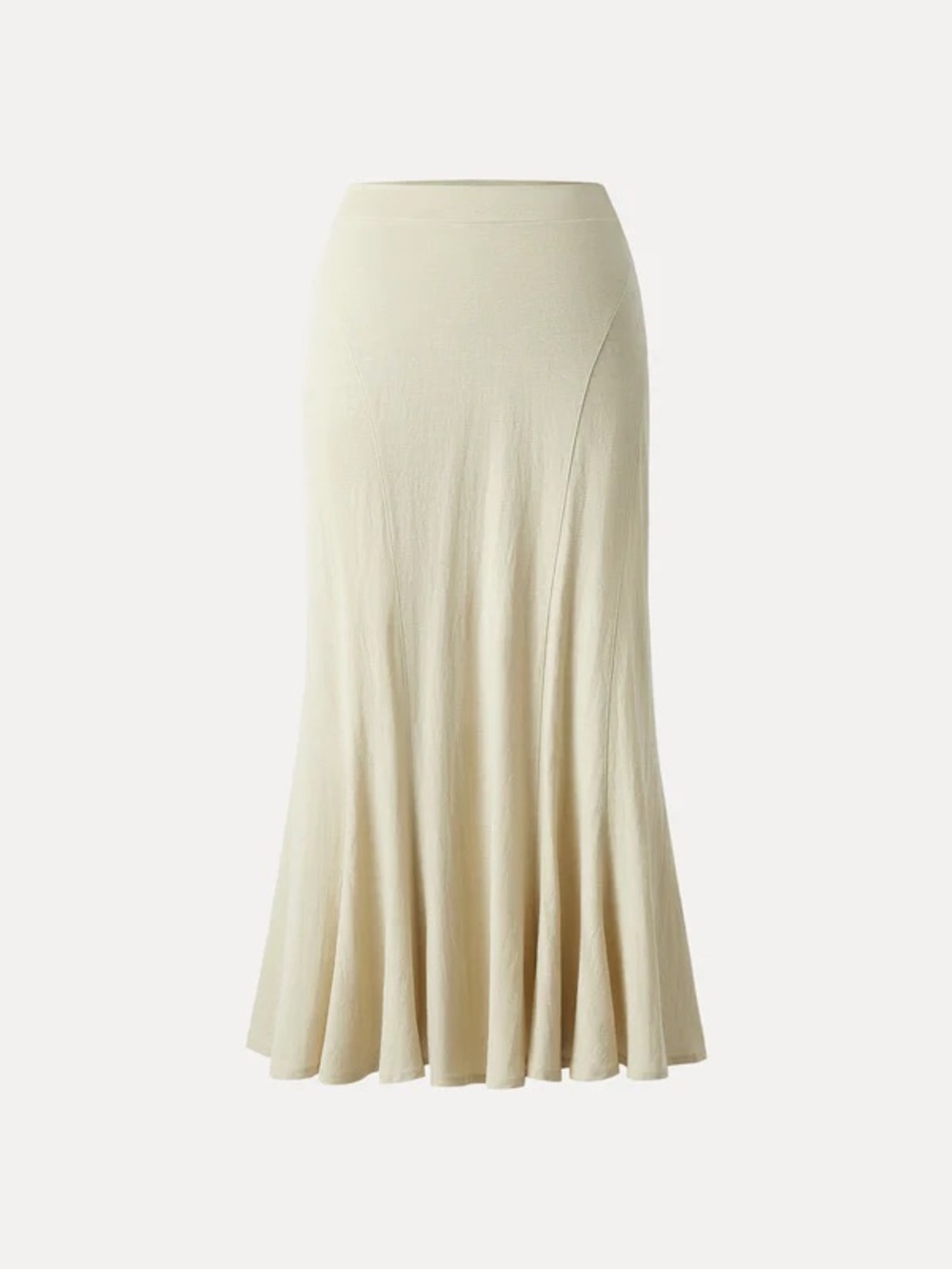 NWT OGL Cotton Linen Wrinkle-resistant Pull-on Midi Skirt